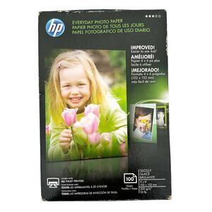 HP 100 Count Glossy Photo Paper 4"x6"